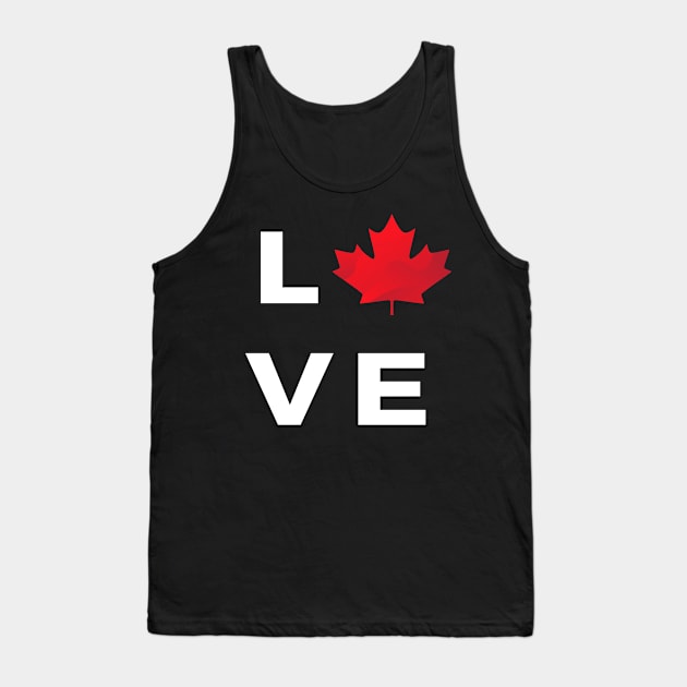 Love Canada Tank Top by Oh My Gift Art